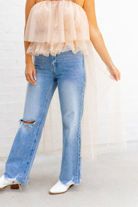 High Low Tulle Top, Oatmeal