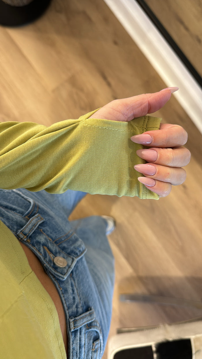 Half Zip Top, Matcha