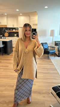 Rosie Sweater Cardigan, Taupe