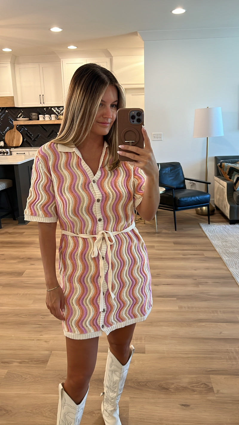 Mini Knit Dress, Pink