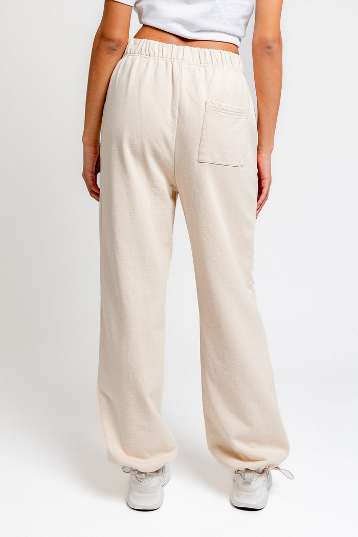 Wide Leg Sweat Pants, Cream