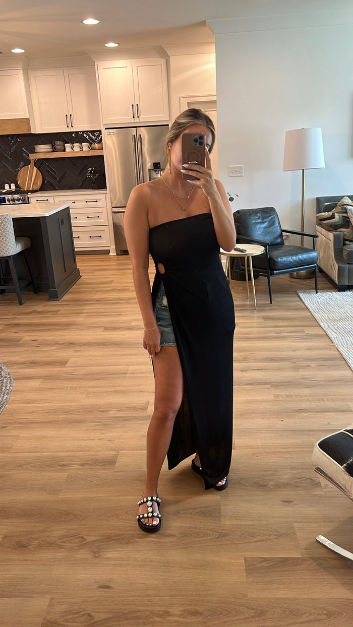 Slinky Tube Top, Black