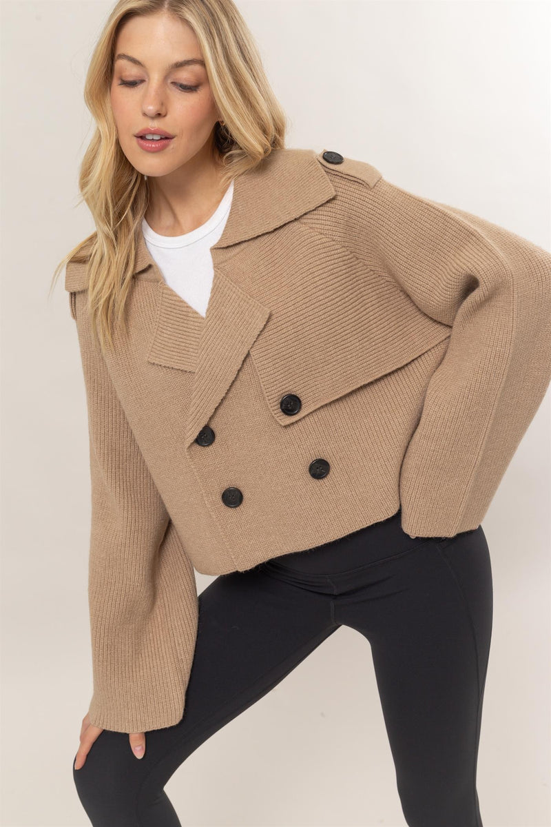 Sunday Trench Sweater, Taupe