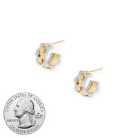 Bracha Rolly Two Tone Baby Hoops