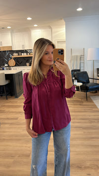 Kylie Long Sleeve Shirt, Festival Fuchsia - Dear John Denim