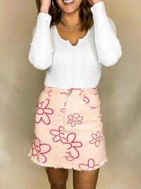 Daisy Mini Skirt, Pink