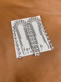 Showoff Statement Earrings, Silver
