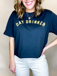 Day Drinker Short Sleeve Tee, Black