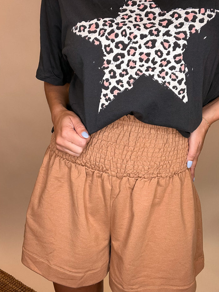 Lazy Day Pull On Short, Camel