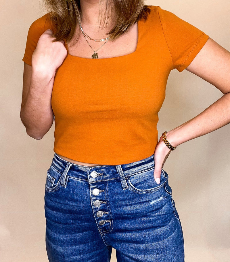 Lena T-Shirt, Burnt Orange