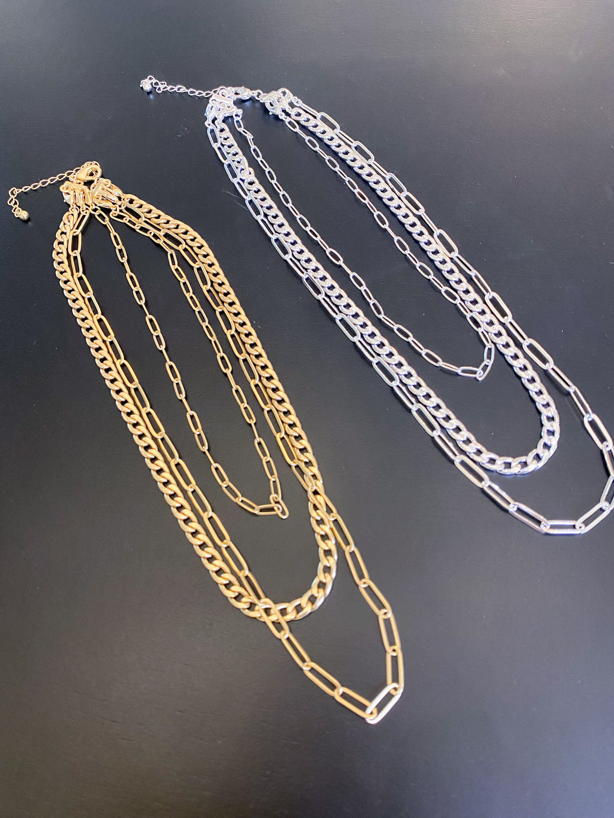 Multi Way Silver Layered Necklace