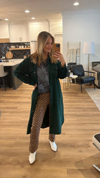 Abstract Printed Pull On Pant, Mocha